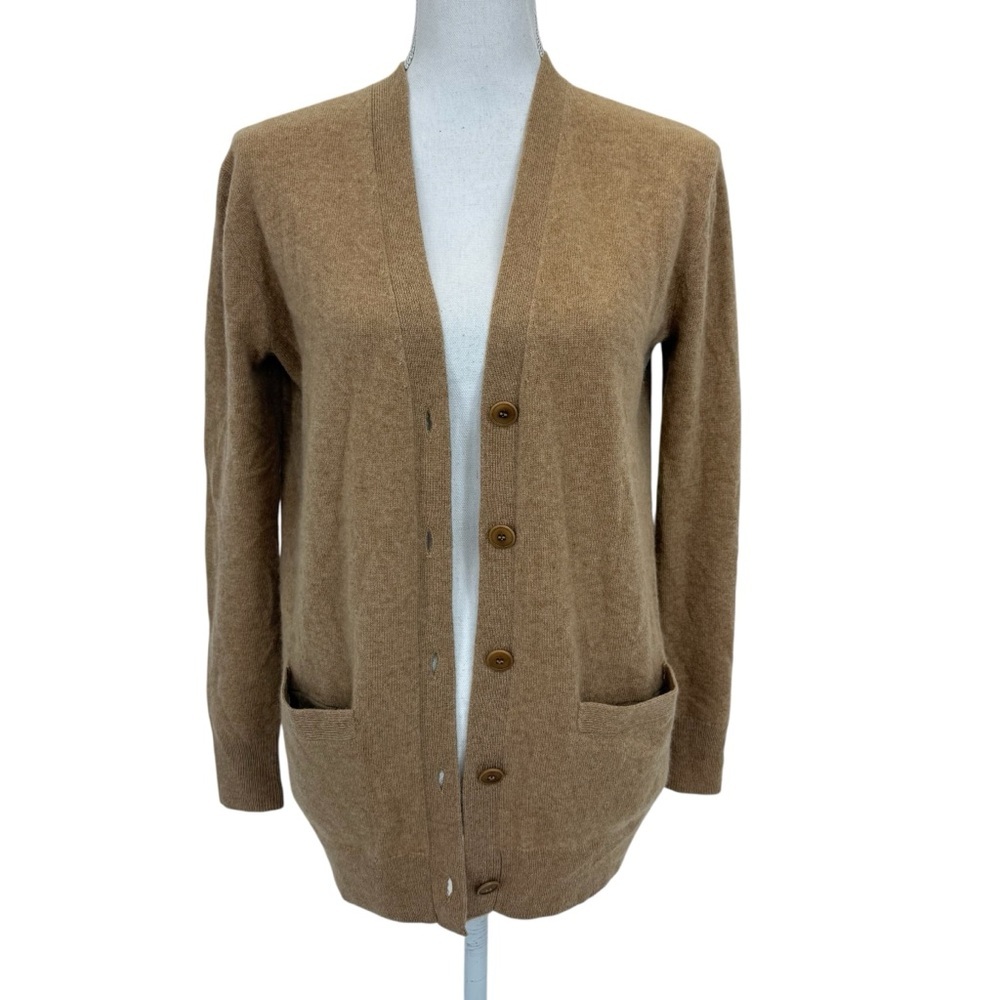 J. Crew Cashmere Cardigan XXS Camel/Tan - Picture 2 of 16